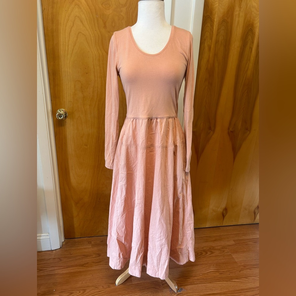 Everlane Long-Sleeve Riviera Dress Blush Pink